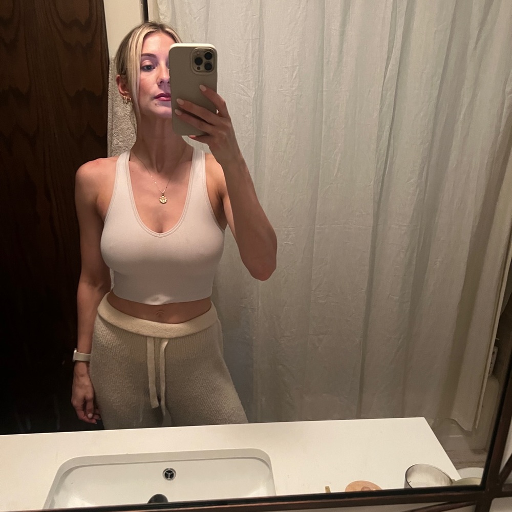 Athleta Light Pink Halter Sports Bra